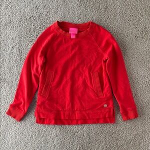 Lilly Pulitzer Girls Long Sleeve Beach Comber Pullover, M 6-7